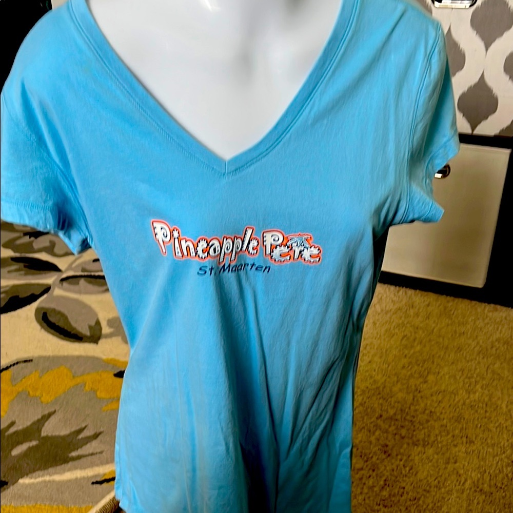 Abella Sky Blue Tee XXL but runs more like a L